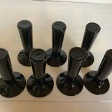 Seven glass paste candle holder vases by Maria Vinka