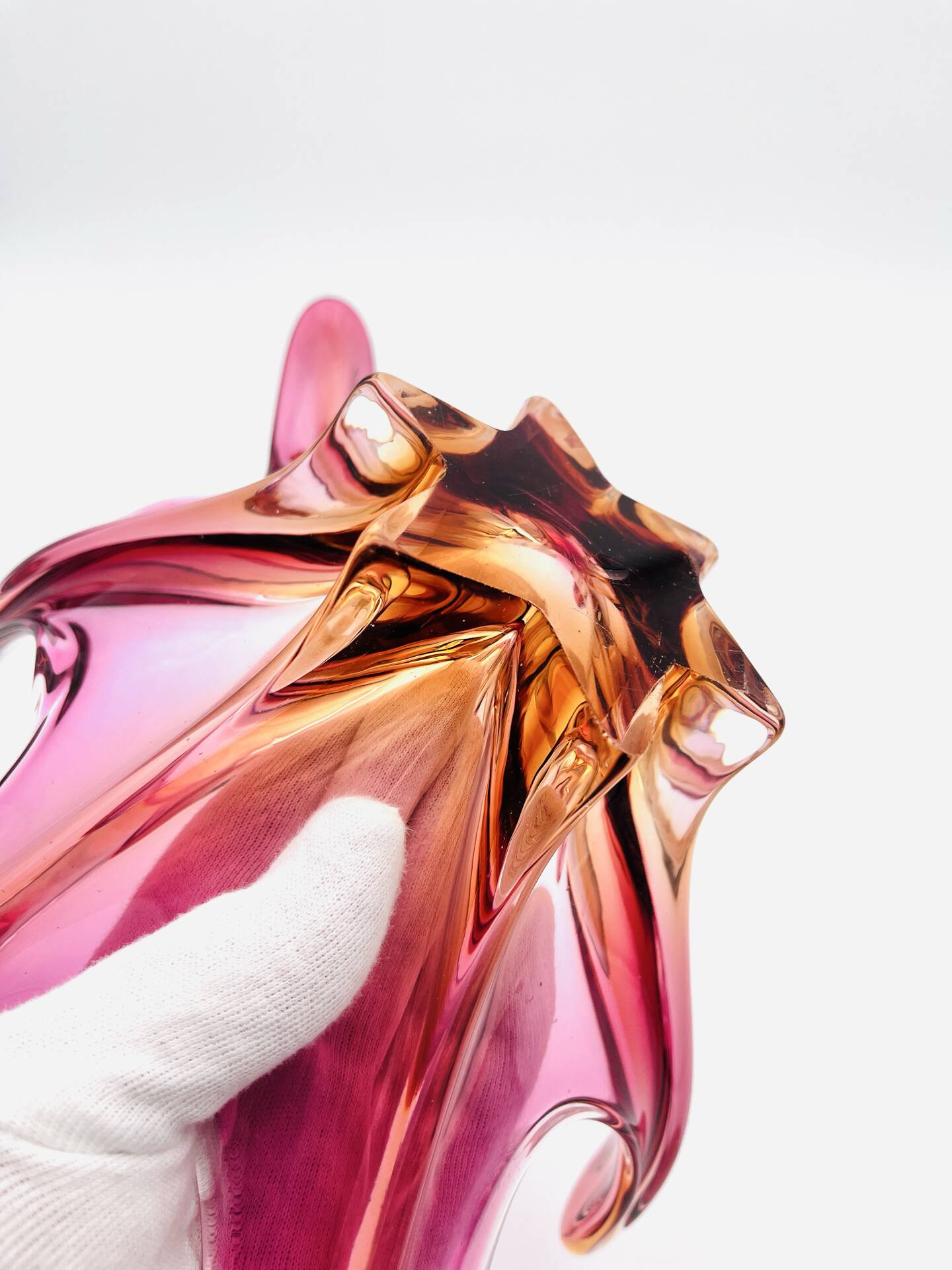 Coupe Murano - Sommerso - Orange & Rose