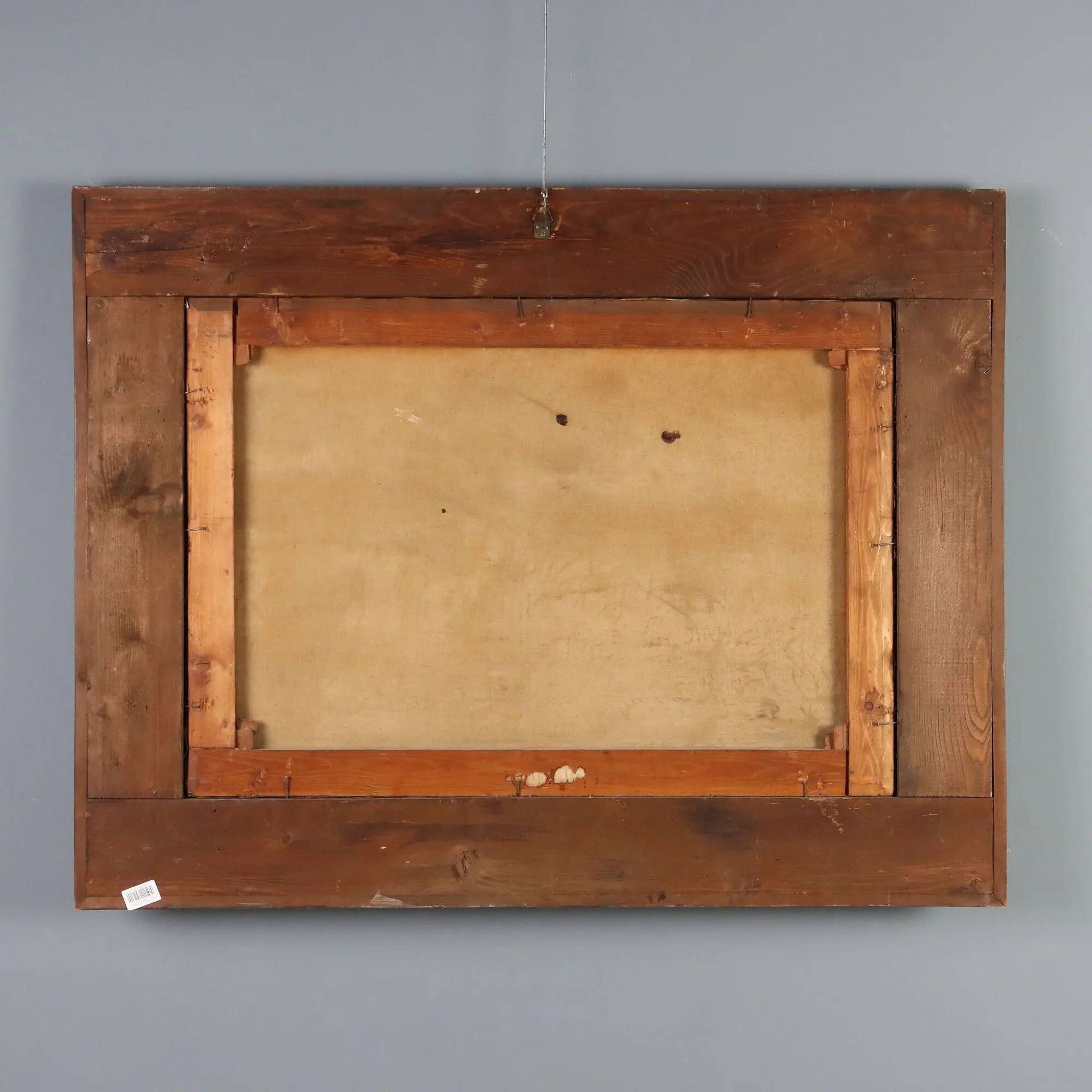 Peinture ancienne Leonardo Roda paysage d’hiver XIXe siècle