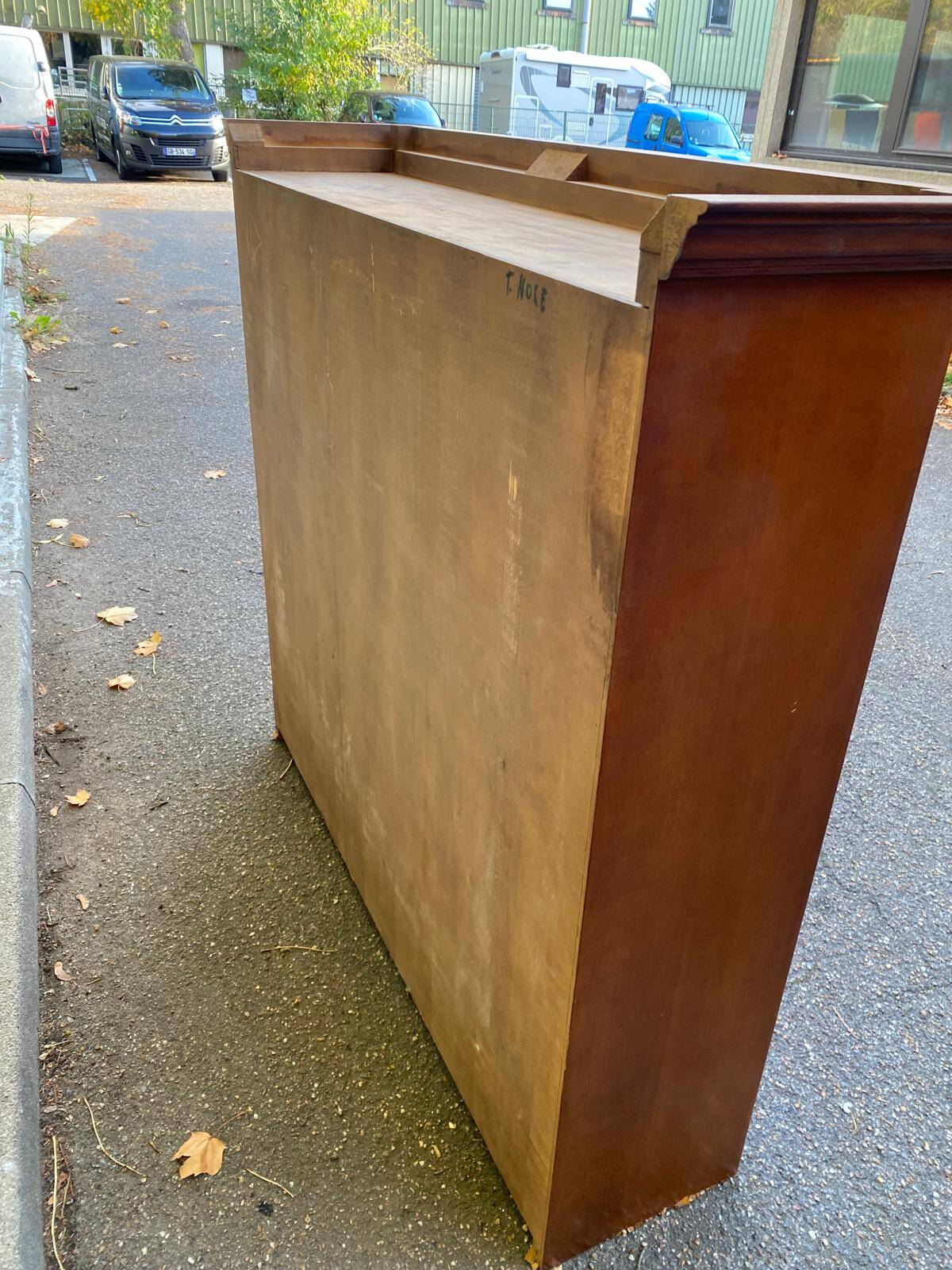 Louis Philippe style solid wood display cabinet from the 20th century