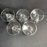 2899 – 5 Saint Louis wine glasses Jersey service In strong cut crystal