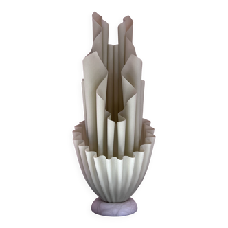 Georgia Jacob, Corolle Series Sculptural Modernist Handkerchief Lamp Base, 1980s-90s, French