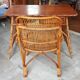 Vintage rattan desk and chair