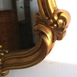 Miroir en bois doré de style Rocaille Louis XV 36x57cm