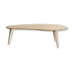 Bean-shaped coffee table in solid local oak (140x90cm)
