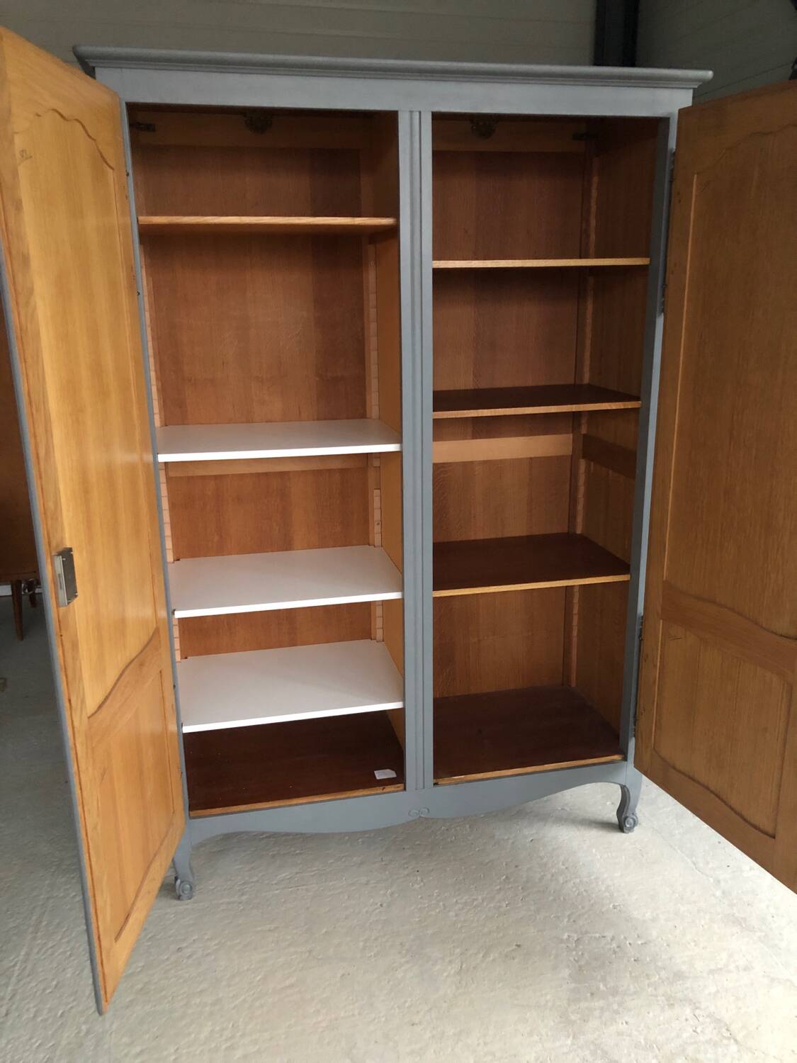 Old wardrobe 2 doors shelves and wardrobe riskoff production