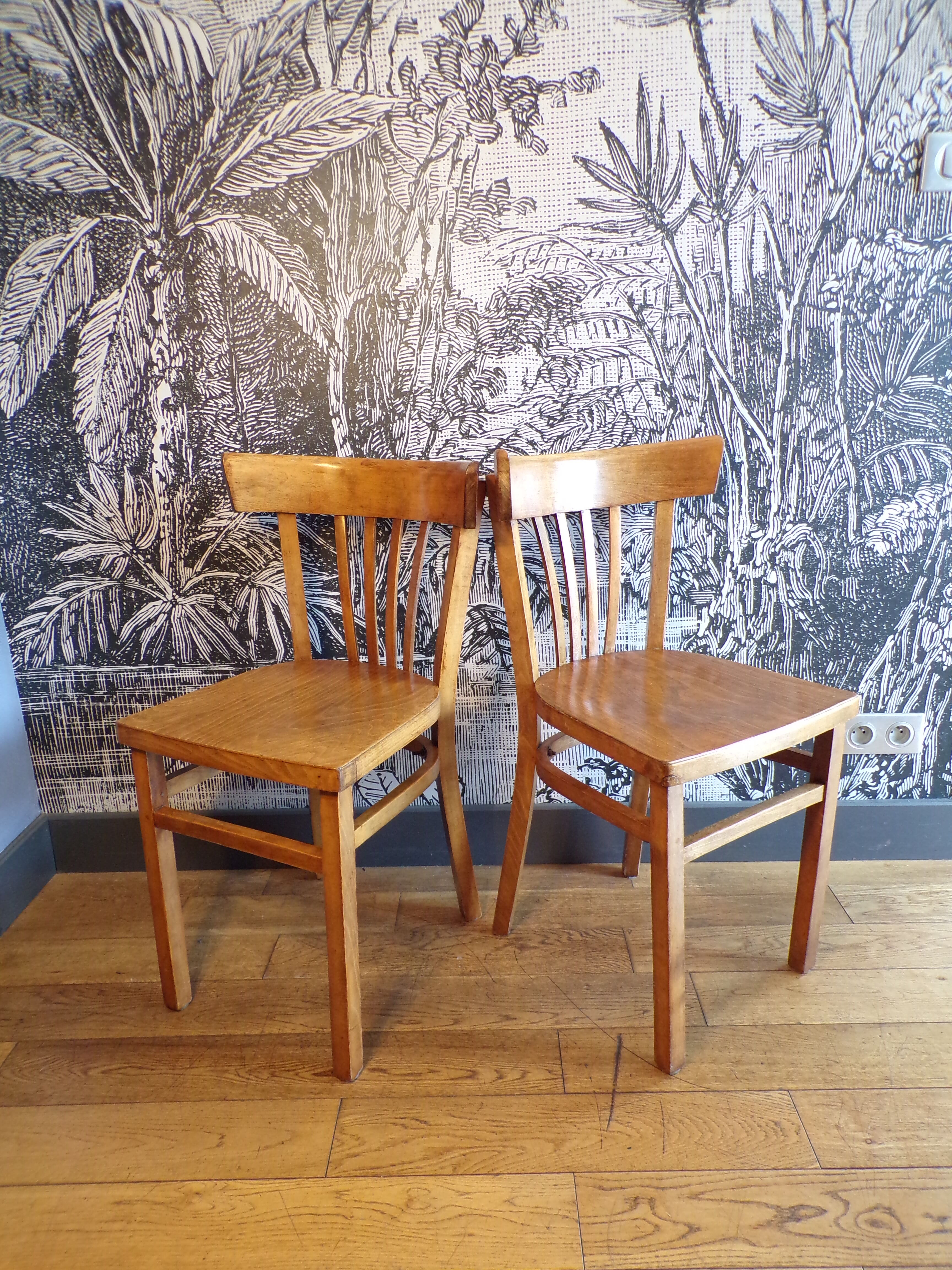 Pair of bistro chairs 1950