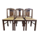 Set of 6 Art Deco chairs in oak and cane - caned