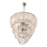 Contemporary Modern Clear "Petals" Glass Chandelier