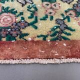 Vintage turkish rug 206x135 cm shabby distressed carpet medium