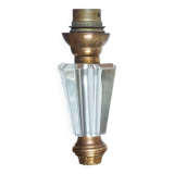 Crystal and brass lamp base