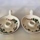 Pair of botanical flower candlesticks Villeroy and Boch