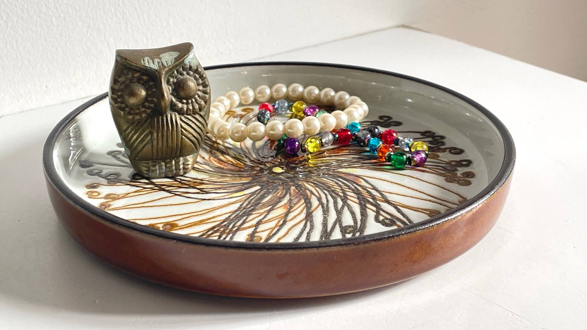 Royal copenhagen ceramic pocket tray by hellen malmer vintage