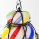 Lanterne « sucre d’orge » en verre polychrome, années 1950