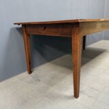 Large antique style oak extendable dining table