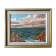 Painting old seascape XXth Marine