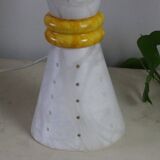Alabaster and marble diabolo lamp