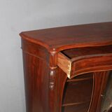 Napoleon III Curved Display Case in Mahogany Circa 1880