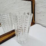 Chiseled glass vase 1960s