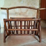 Rattan magazine holders