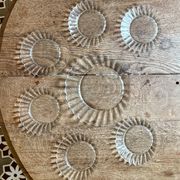 Vintage dessert service in clear glass