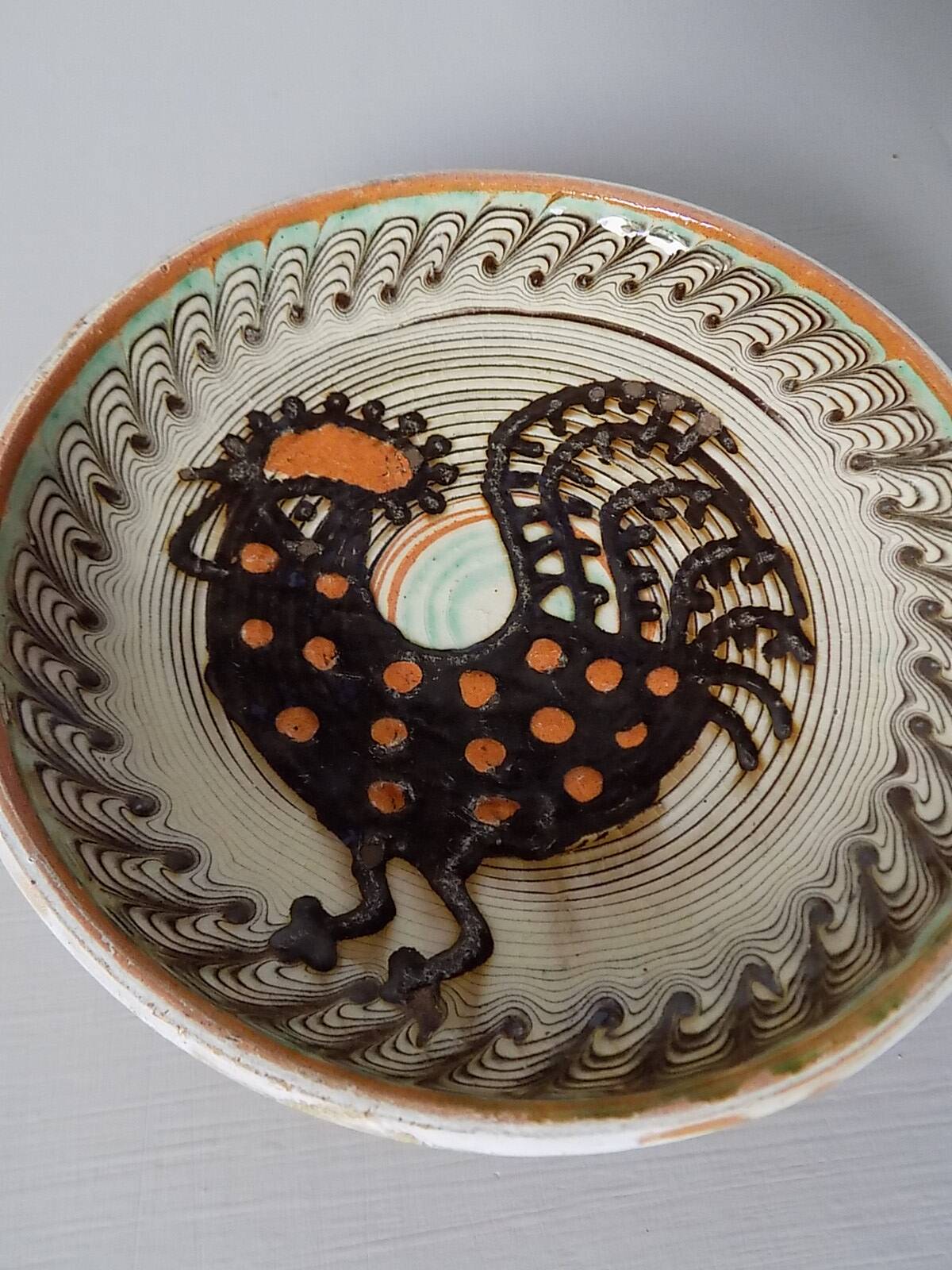Rooster decor bowl