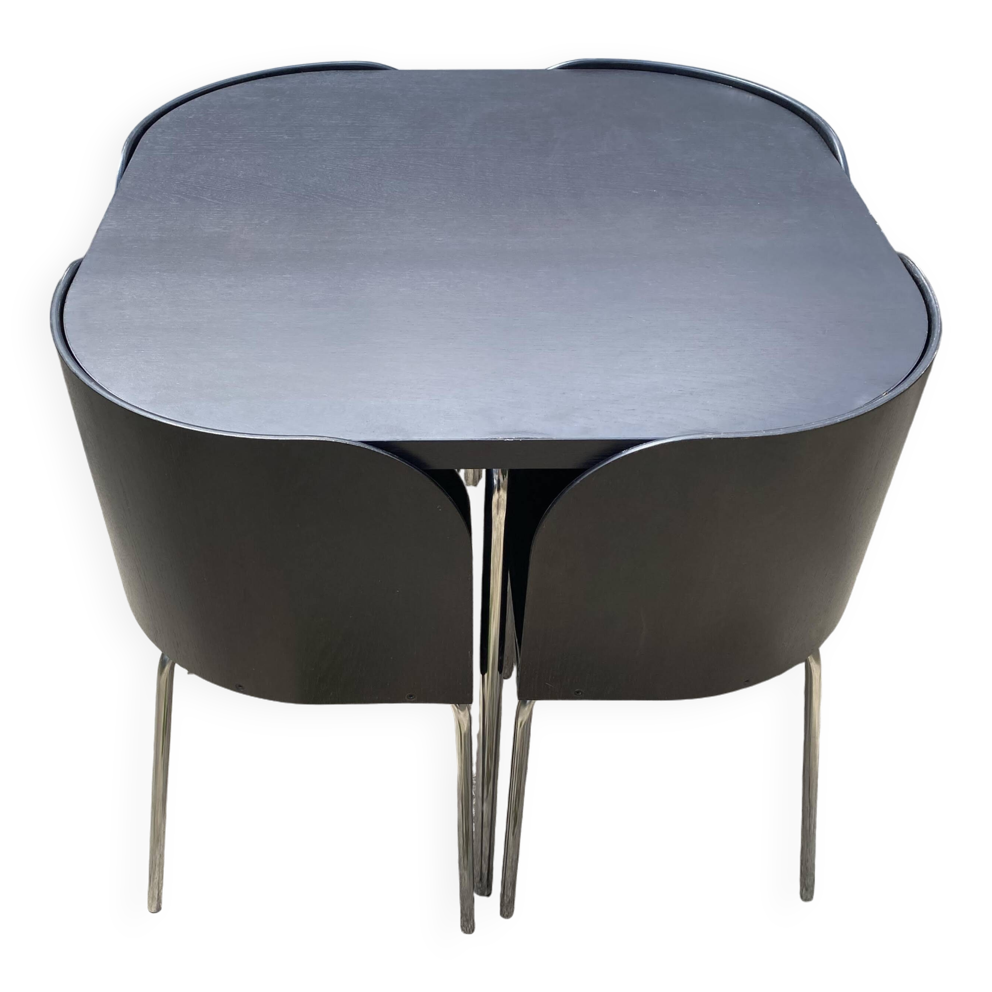 Fusion model table and 4 chairs set by Sandra Kragnert Swedish 90s