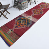 3x12 Vintage Herki Runner Rug,83x358Cm