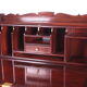 English Mahogany Desk Queen Anne Style, 1970s