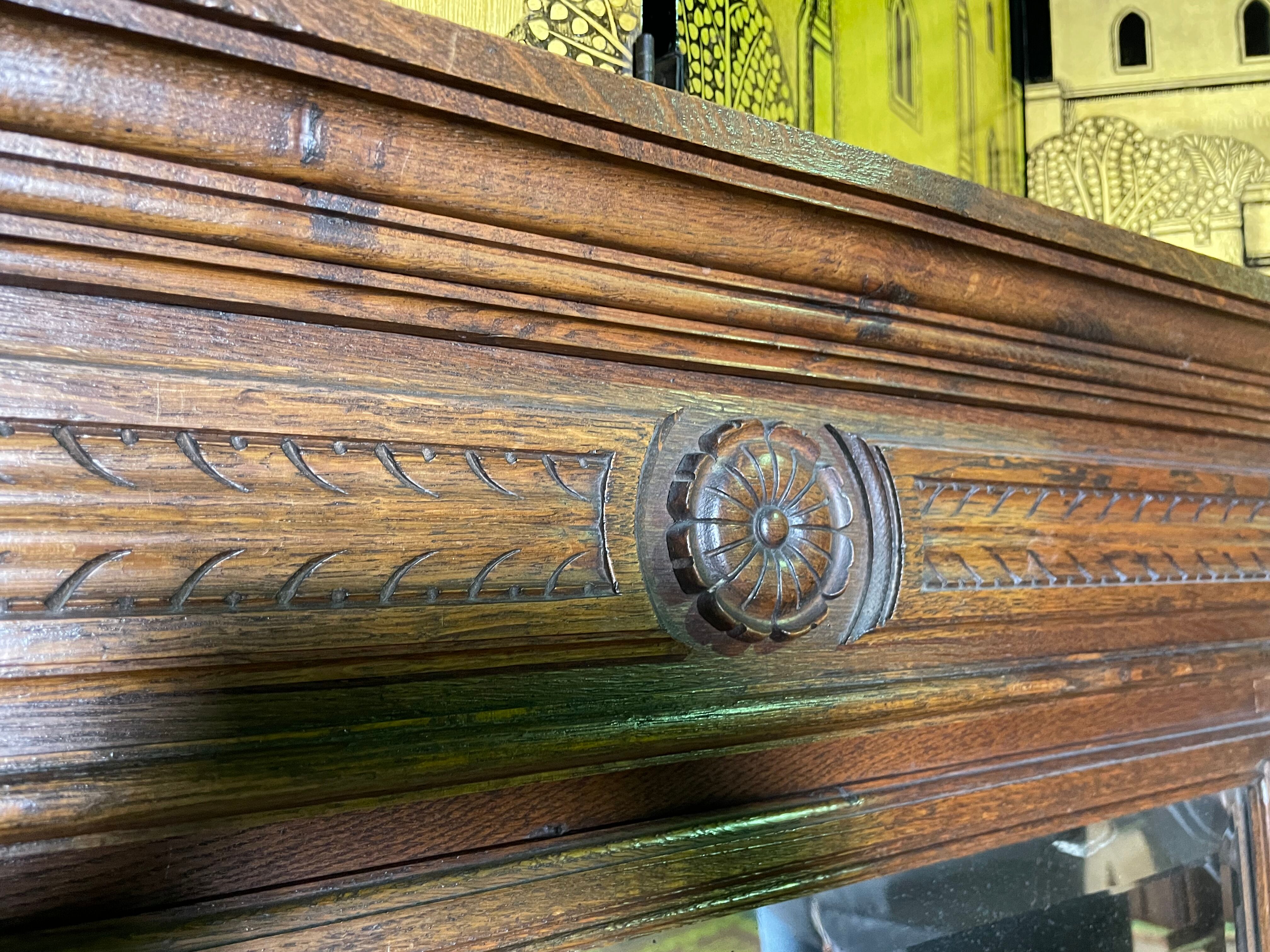 Empire style Trumeau in oak wood