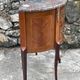 Small half-moon chest of drawers in Louis XV style marquetry, 19th century period