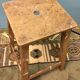 Tabouret bois peintre vintage