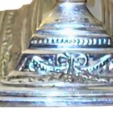 Pair of silver-plated candlesticks – Louis XVI decor – 19th century England