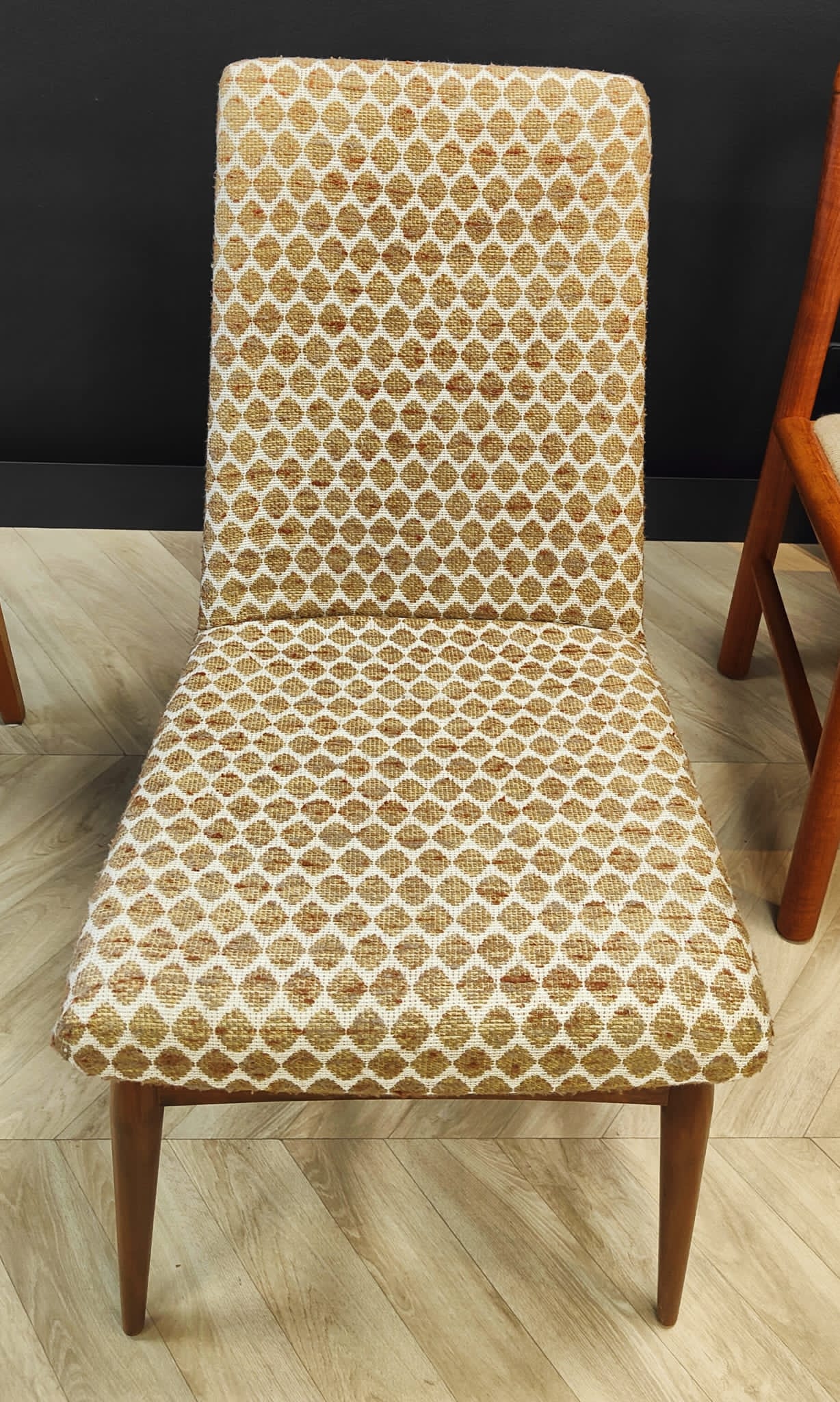 Four mid century chairs vintage