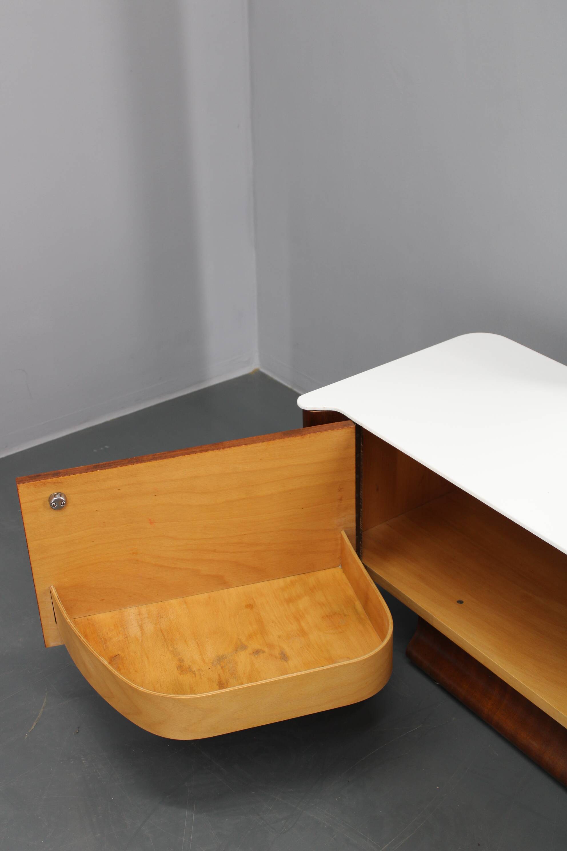 1940s Jindrich Halabala Mirror Cabinet ,Czechoslovakia