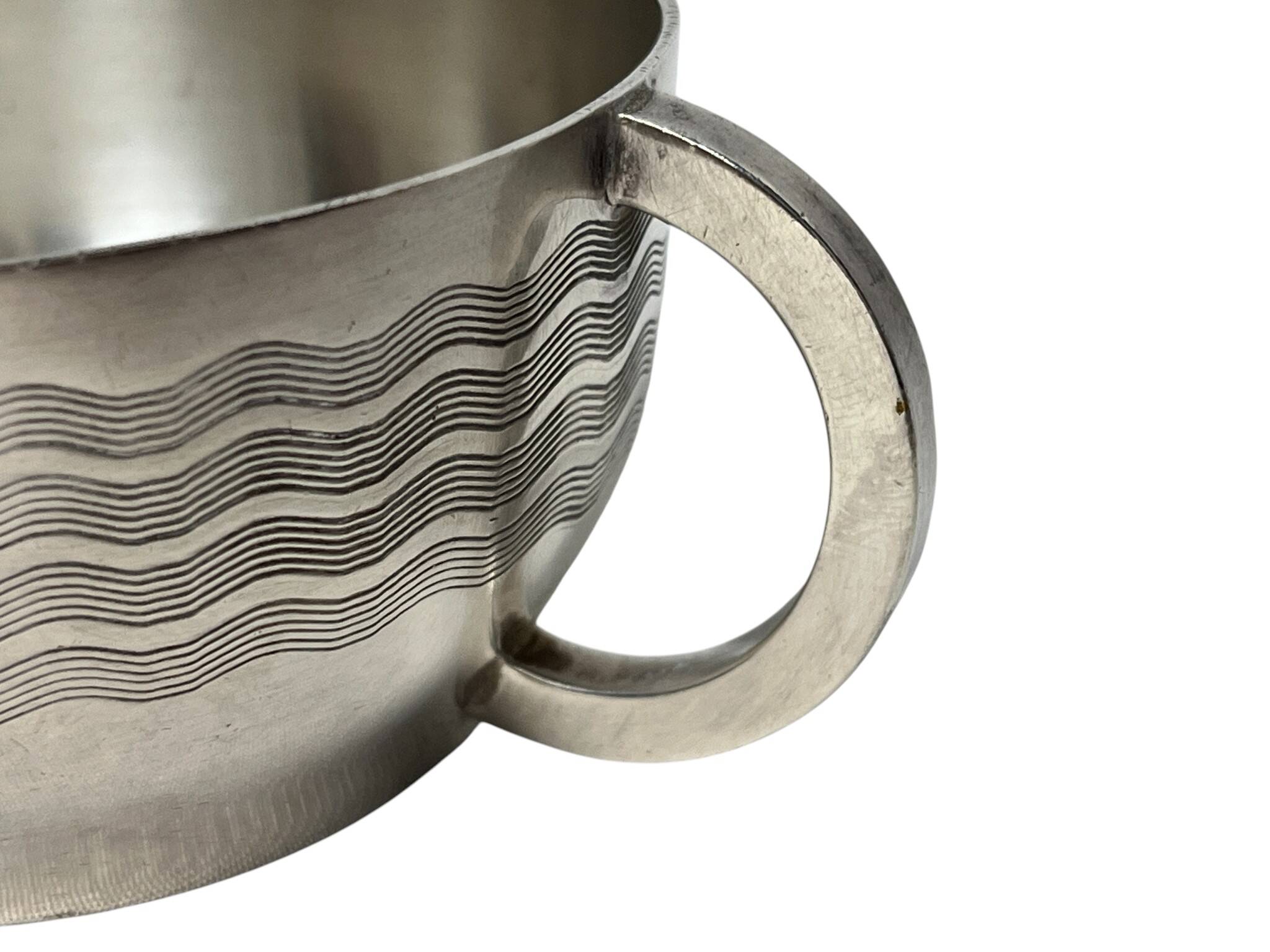Art Deco silver-plated coffee cup Saint Médard 20th century