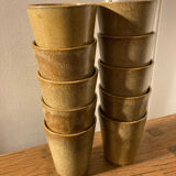 10 Digoin stoneware cups