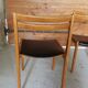 5 vintage black skai chairs