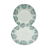 2 art nouveau plates Alebacqz and Bouchart St Amand
