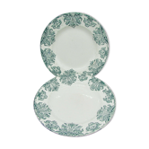 2 assiettes art nouveau Alebacqz et Bouchart St Amand