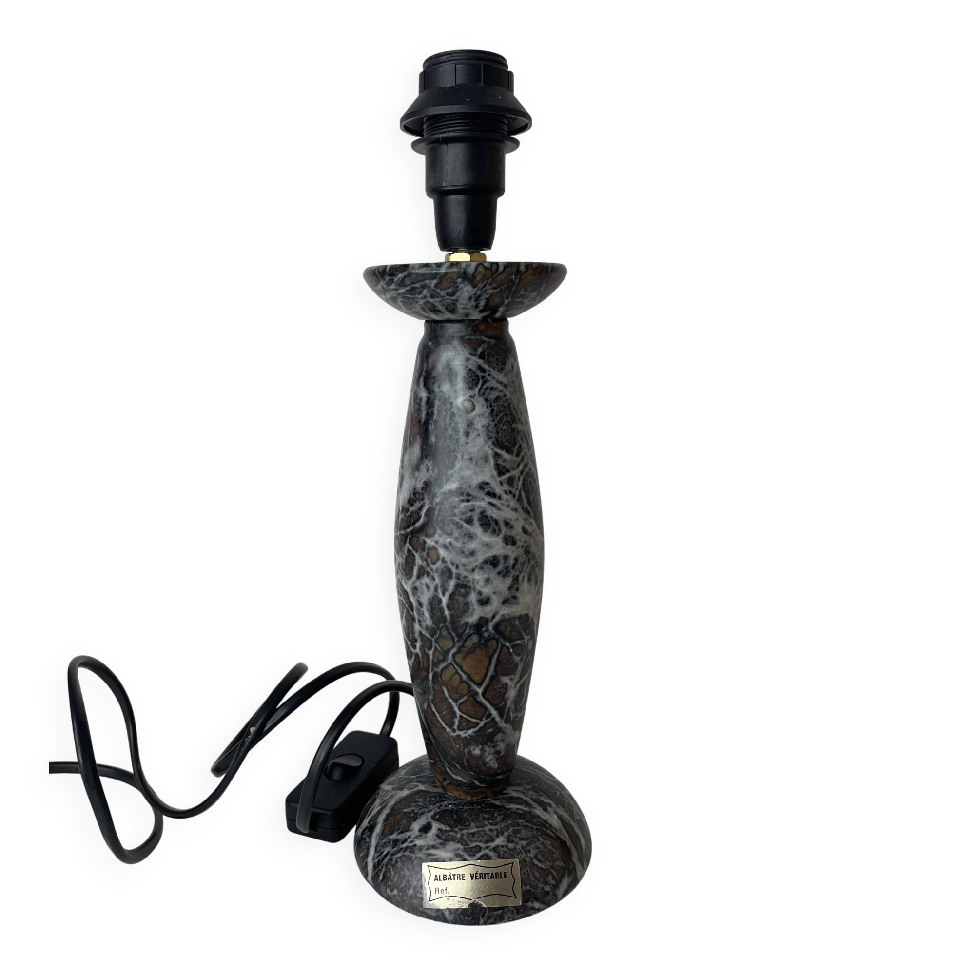 Alabaster foot of the lamp