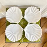 Empty scallop cups ceramic pockets