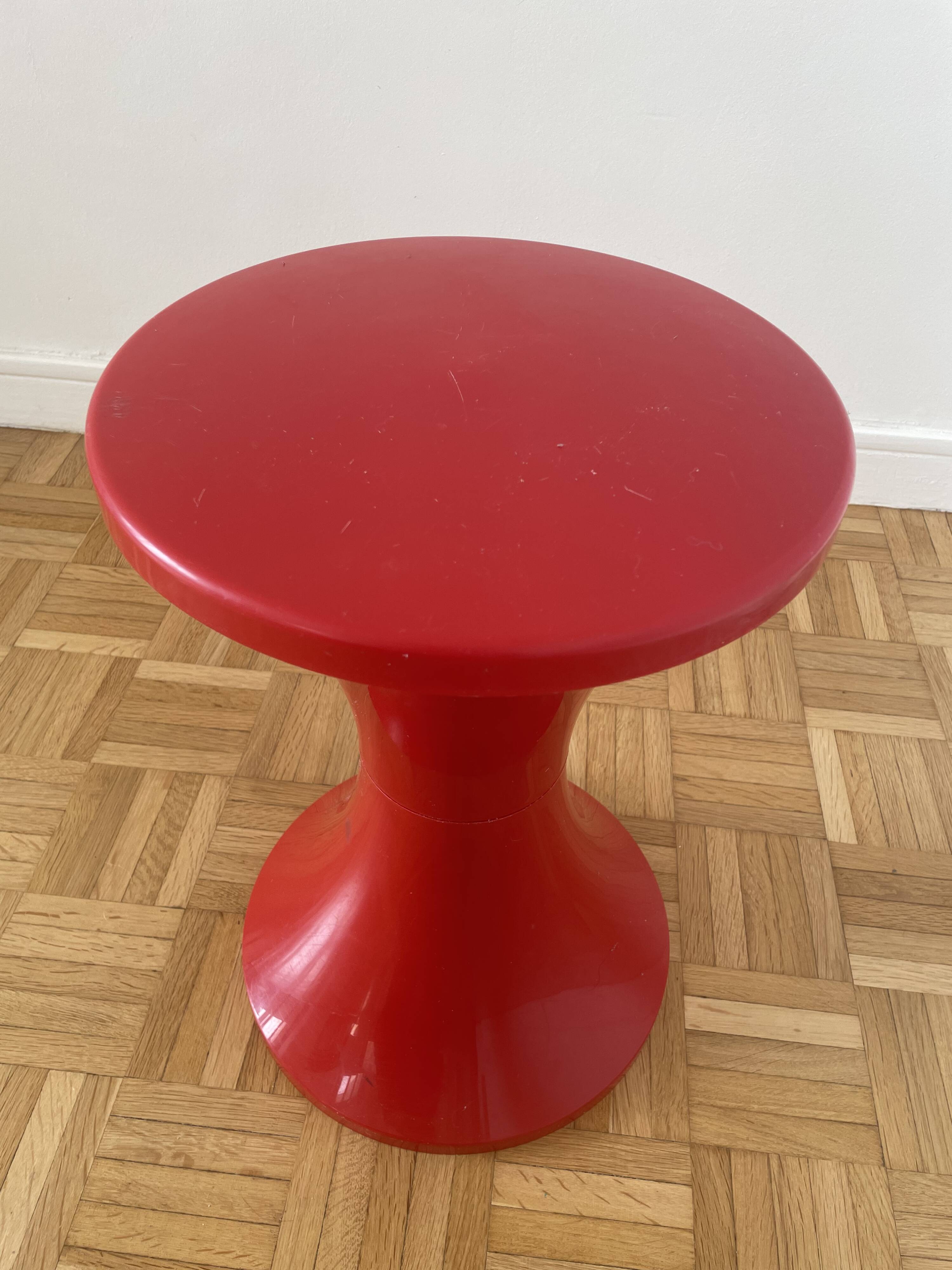 Tabouret tam tam rouge