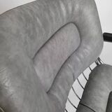 Vintage chrome swivel armchair