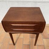 Vintage Scandinavian design bedside table in teak by the Danish Andersen.
