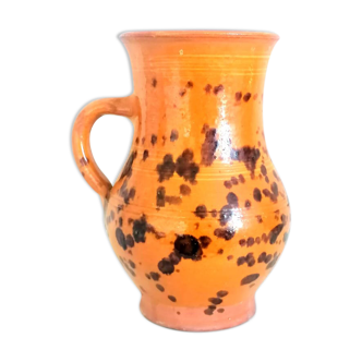 Carafe terre cuite tachetée, vers 1960