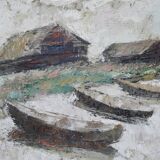 Vladimir Jurpalov, Russian Modern Painting, Oil on Canvas, 1995, Framed.