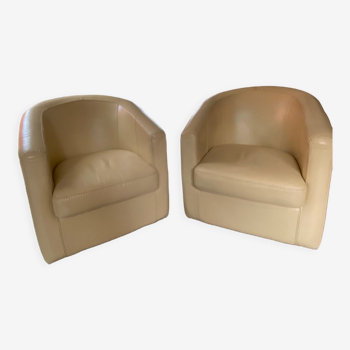 Leather armchairs