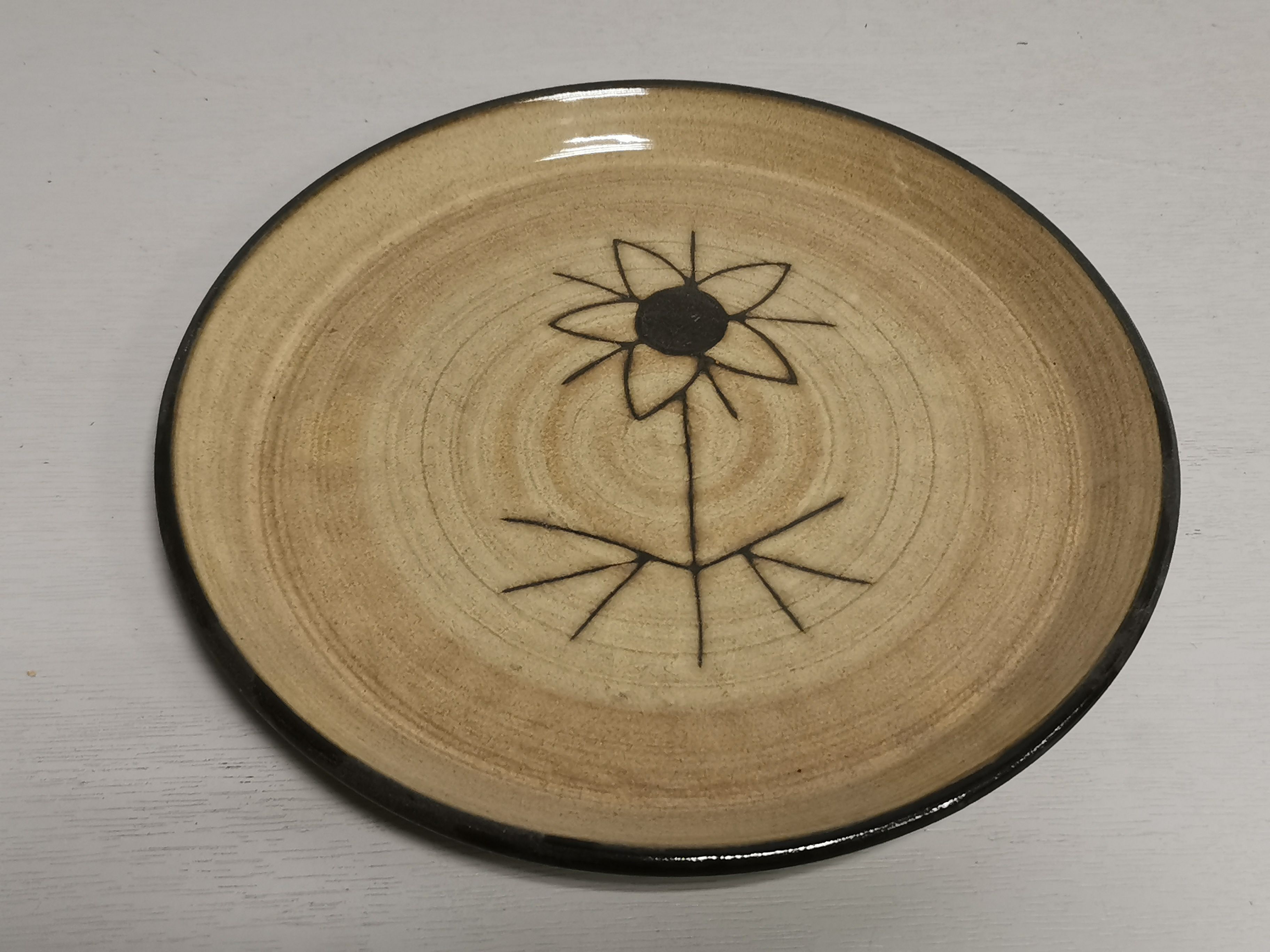 Vintage ceramic plate signed Emile Masson Vallauris