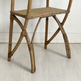 Bedside table in vintage rattan 60's